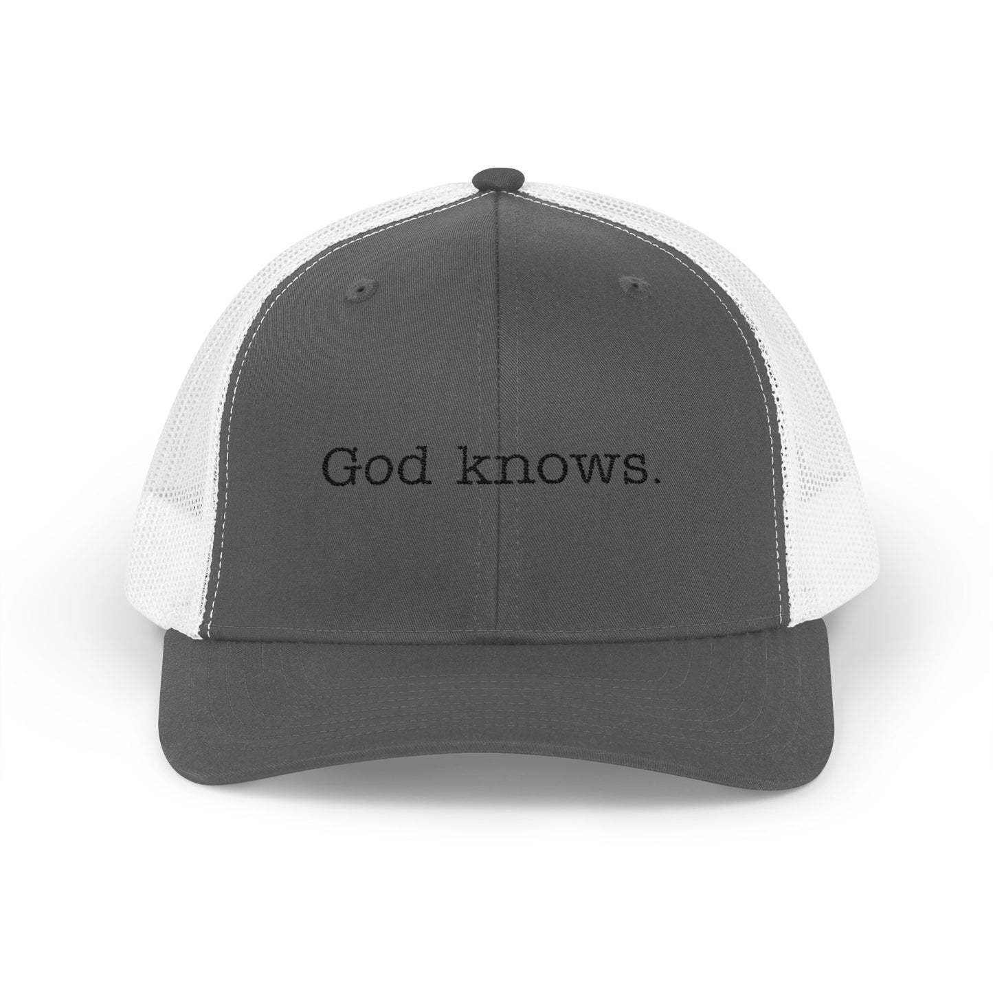 God Knows. Snapback Trucker Cap - "God Knows" - Adjustable & Comfortable