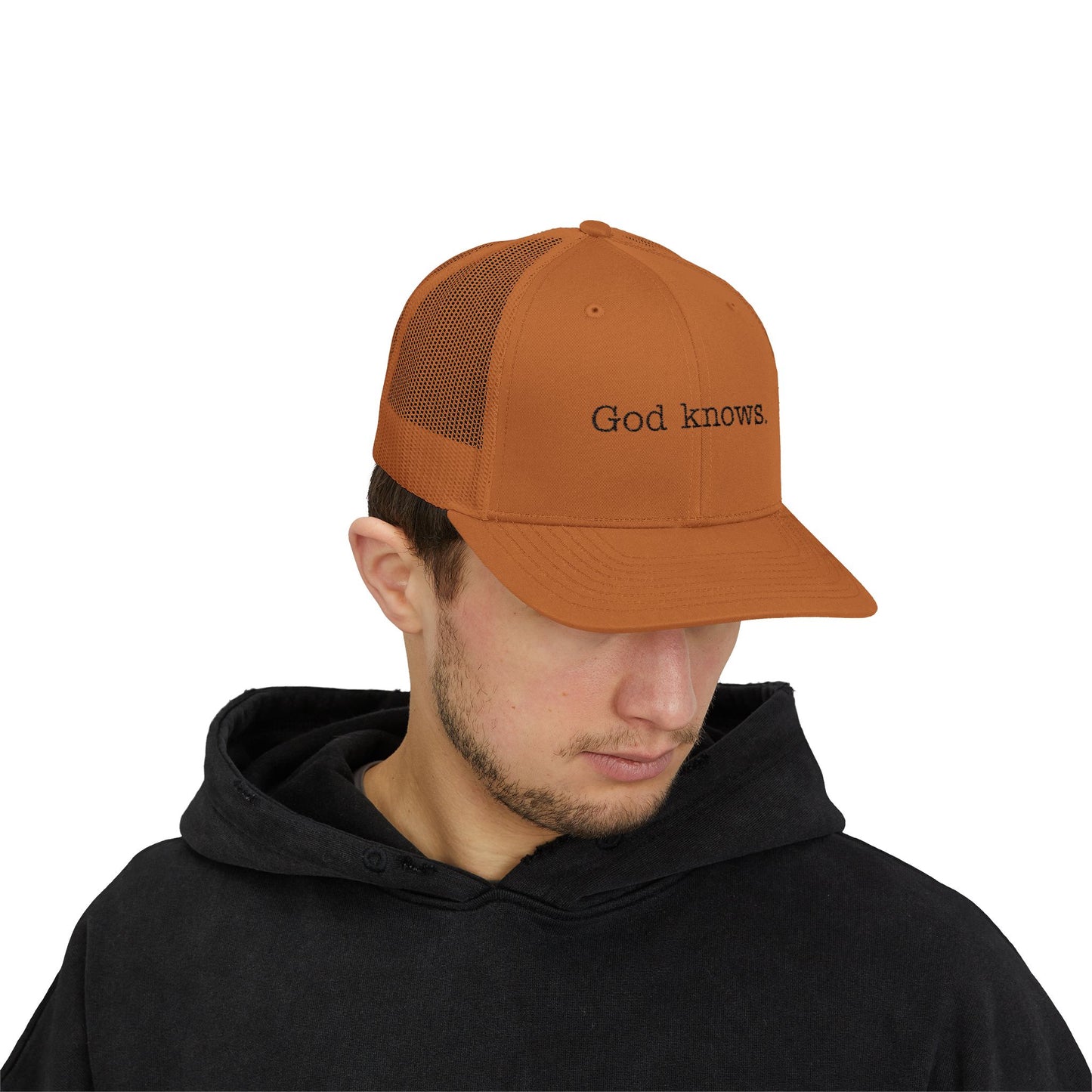 God Knows. Snapback Trucker Cap - "God Knows" - Adjustable & Comfortable