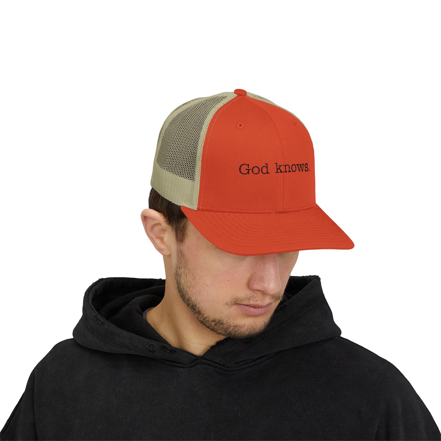 God Knows. Snapback Trucker Cap - "God Knows" - Adjustable & Comfortable