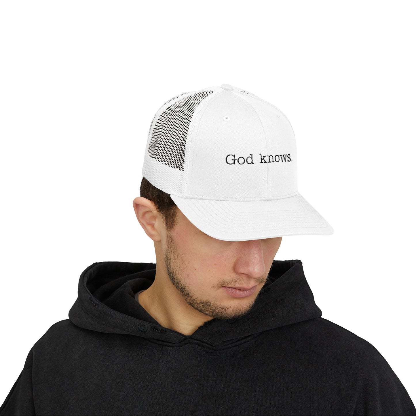 God Knows. Snapback Trucker Cap - "God Knows" - Adjustable & Comfortable
