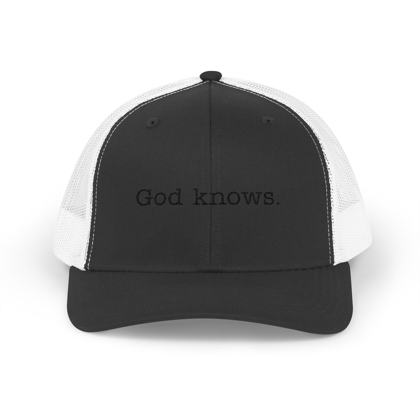God Knows. Snapback Trucker Cap - "God Knows" - Adjustable & Comfortable