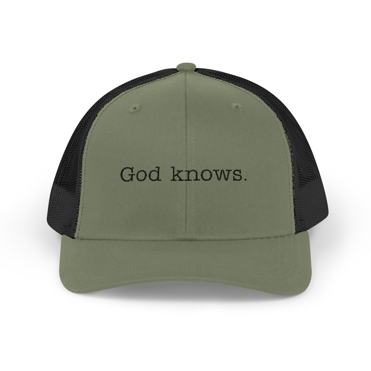 God Knows. Snapback Trucker Cap - "God Knows" - Adjustable & Comfortable