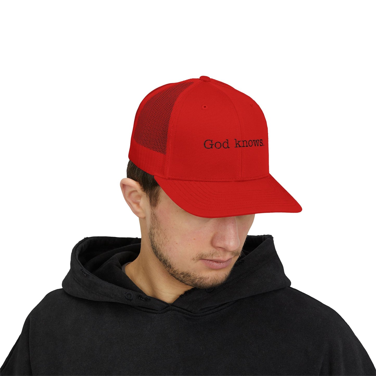 God Knows. Snapback Trucker Cap - "God Knows" - Adjustable & Comfortable