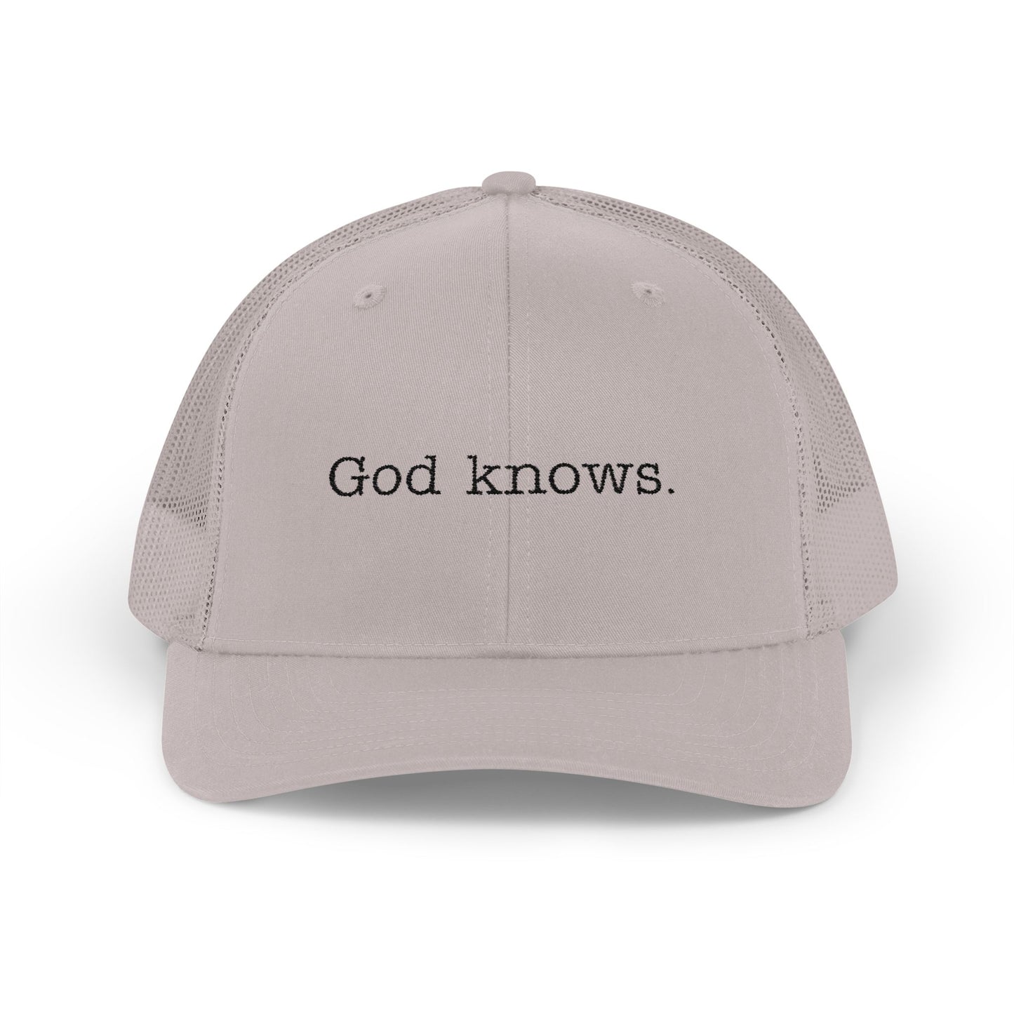 God Knows. Snapback Trucker Cap - "God Knows" - Adjustable & Comfortable
