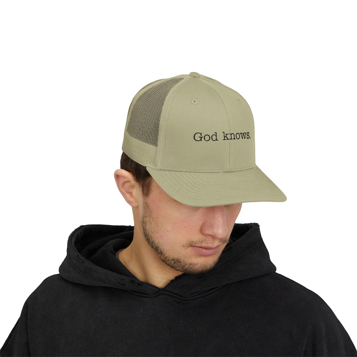God Knows. Snapback Trucker Cap - "God Knows" - Adjustable & Comfortable
