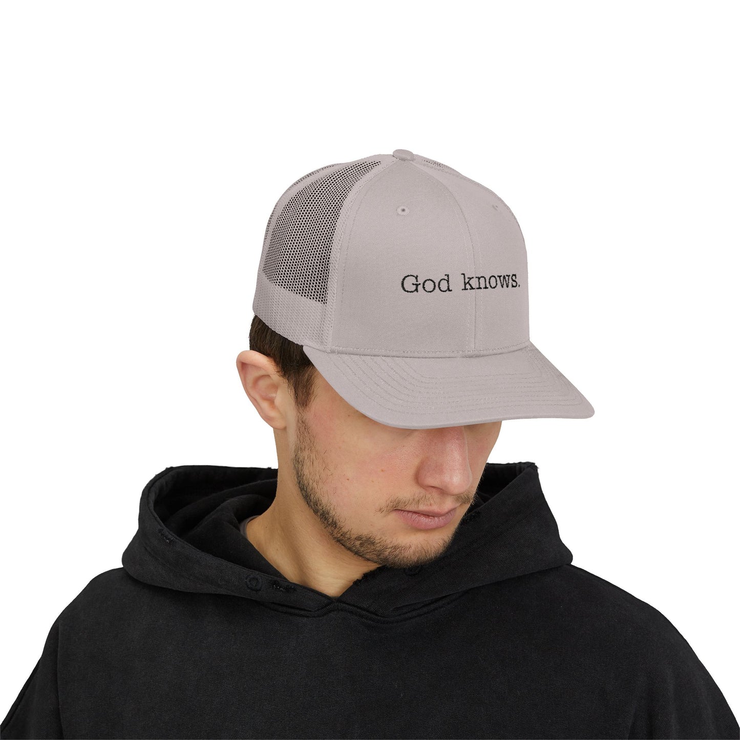 God Knows. Snapback Trucker Cap - "God Knows" - Adjustable & Comfortable