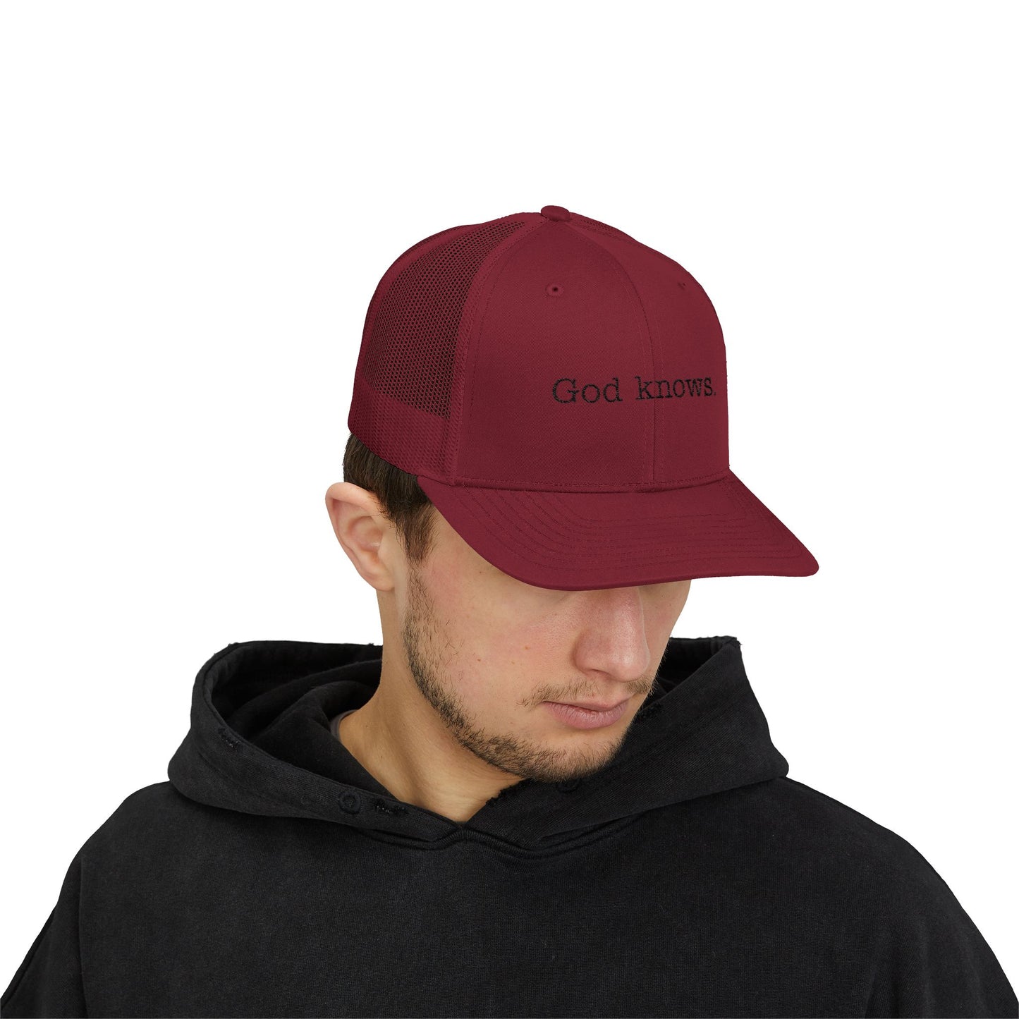 God Knows. Snapback Trucker Cap - "God Knows" - Adjustable & Comfortable