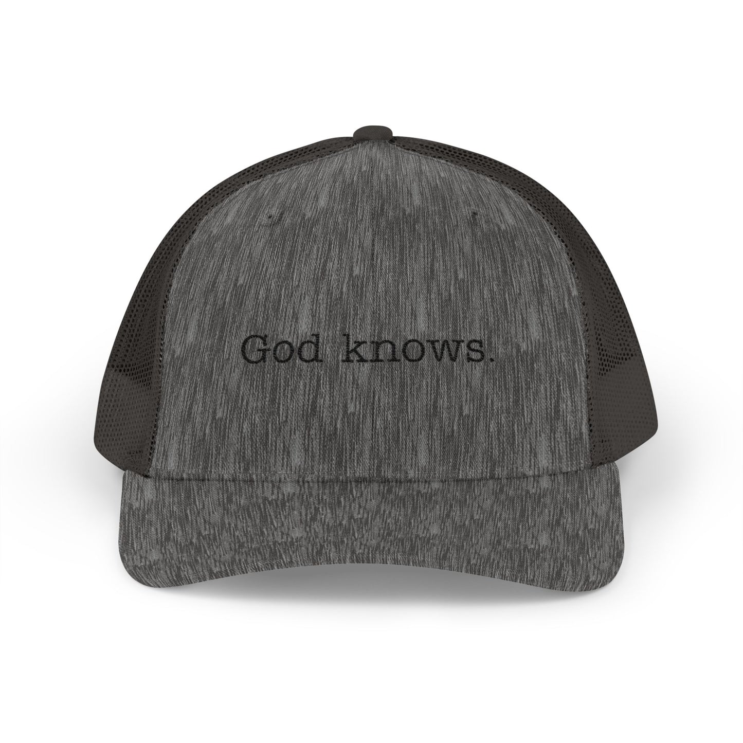 God Knows. Snapback Trucker Cap - "God Knows" - Adjustable & Comfortable