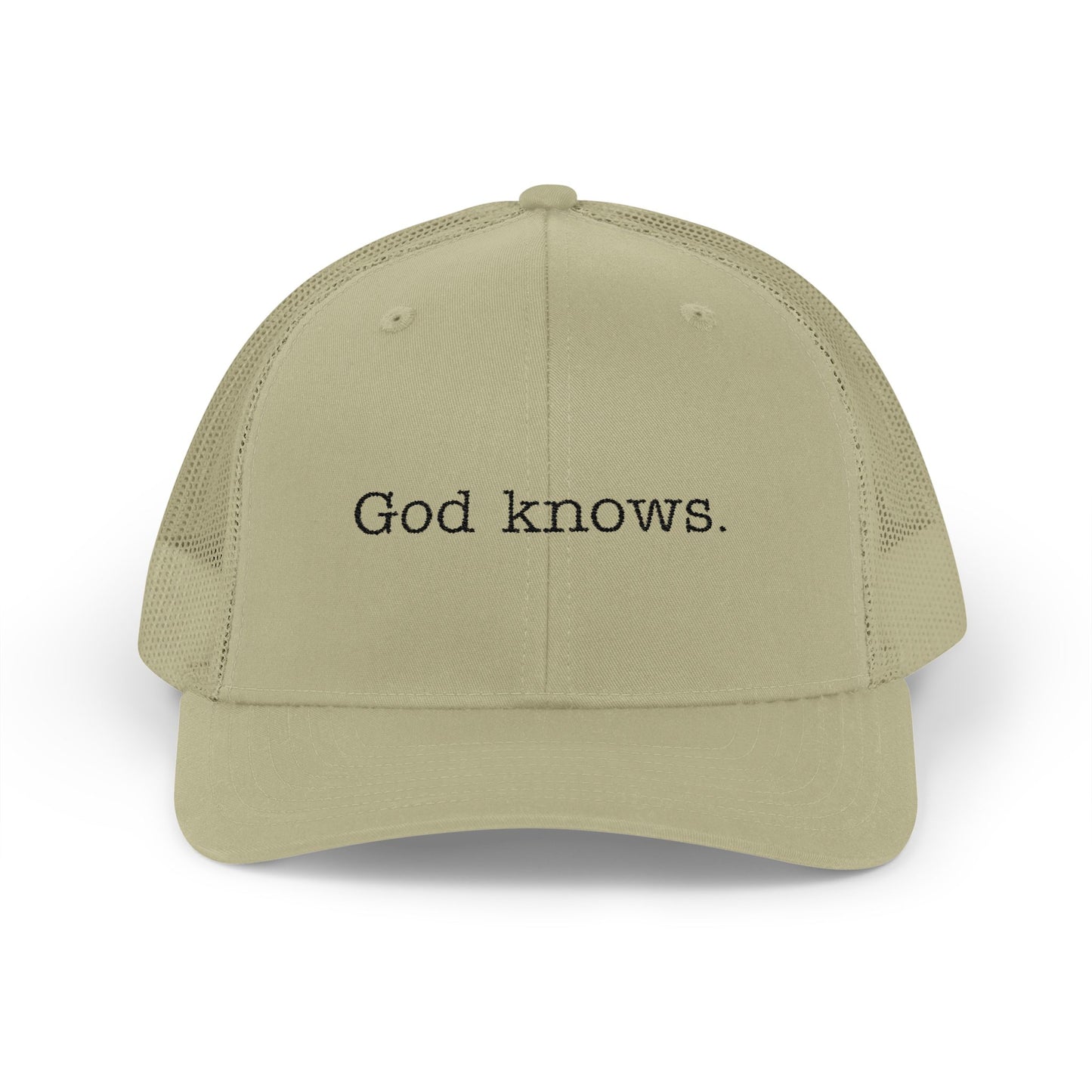 God Knows. Snapback Trucker Cap - "God Knows" - Adjustable & Comfortable