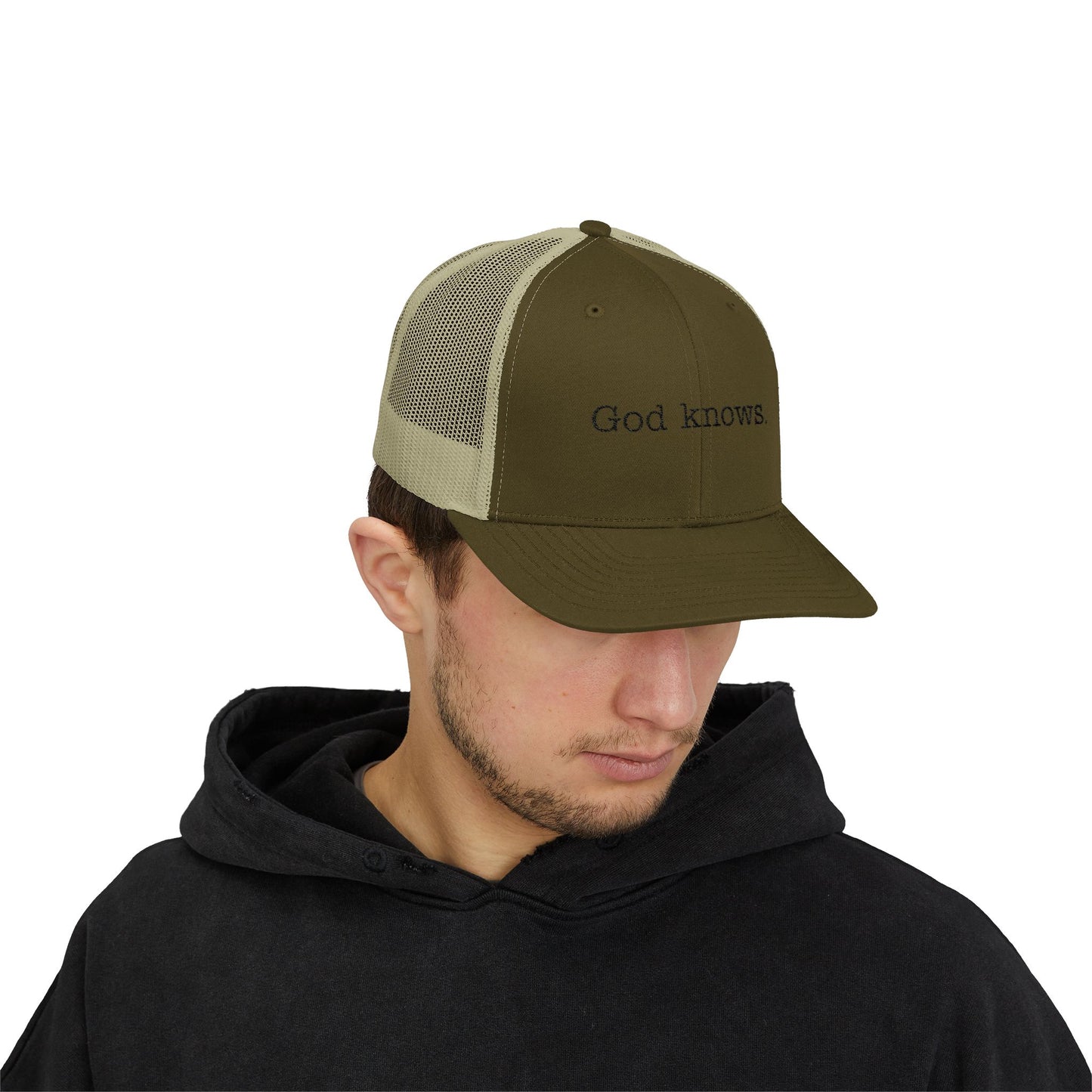 God Knows. Snapback Trucker Cap - "God Knows" - Adjustable & Comfortable