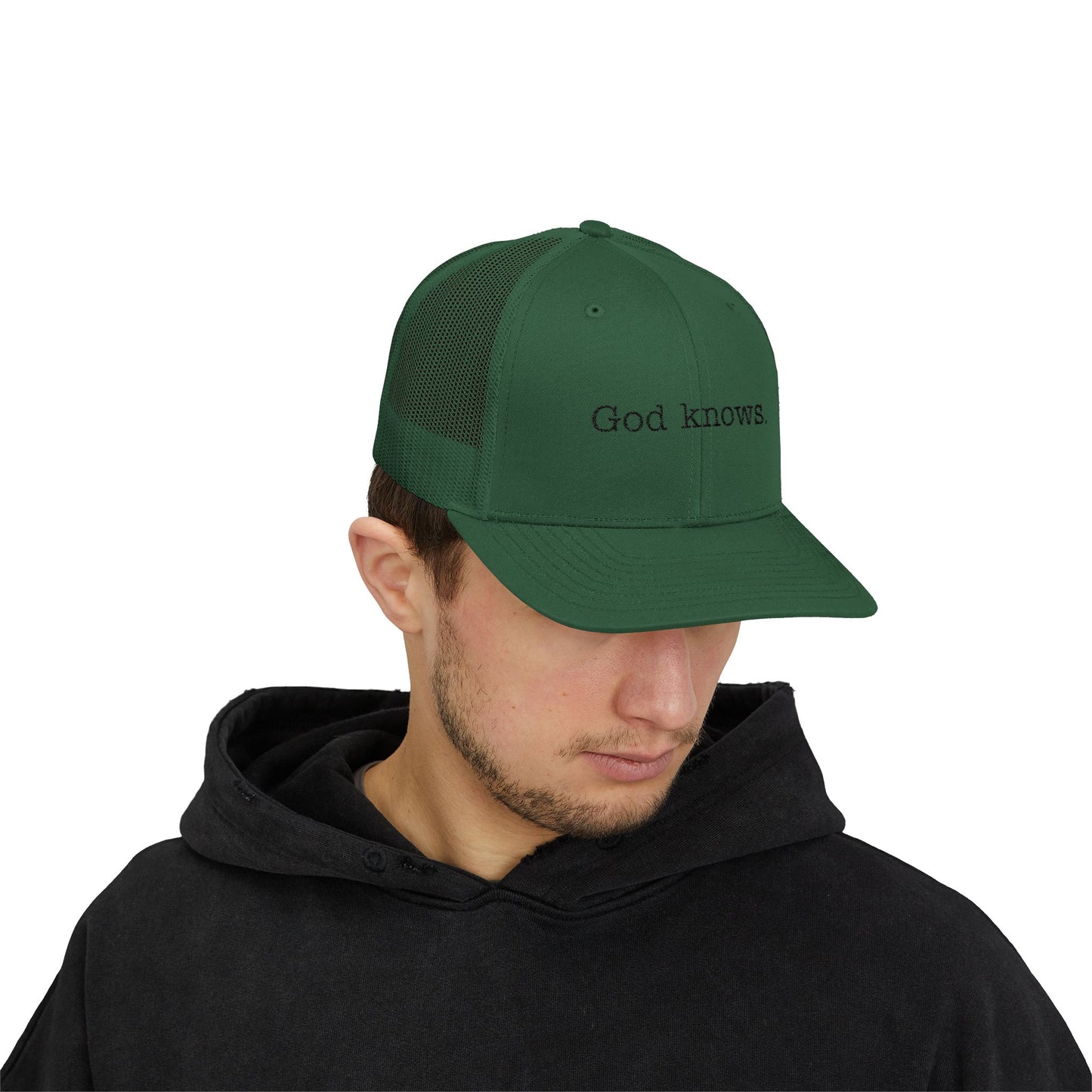God Knows. Snapback Trucker Cap - "God Knows" - Adjustable & Comfortable