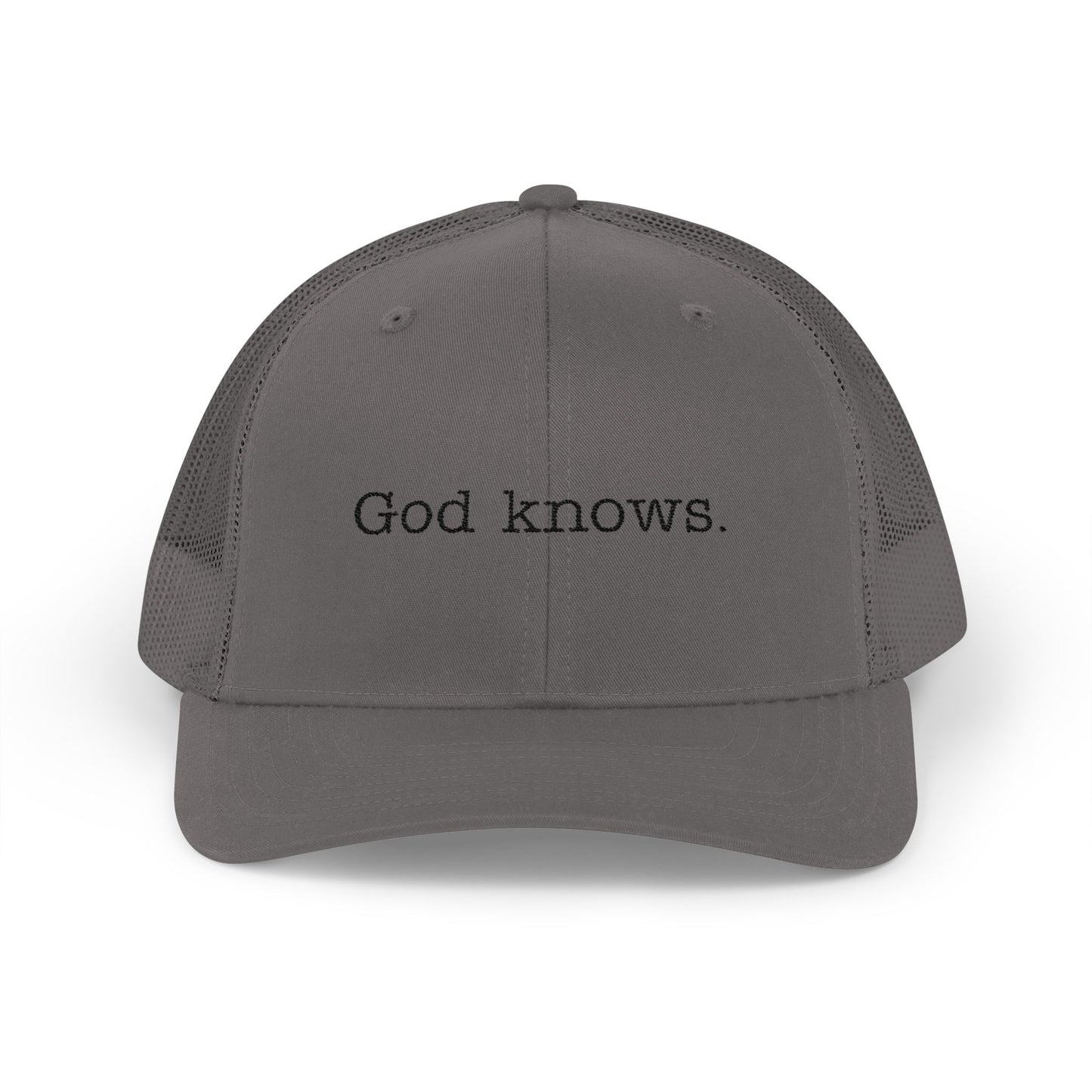 God Knows. Snapback Trucker Cap - "God Knows" - Adjustable & Comfortable