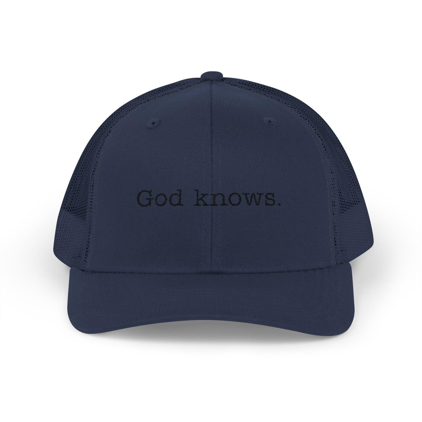 God Knows. Snapback Trucker Cap - "God Knows" - Adjustable & Comfortable