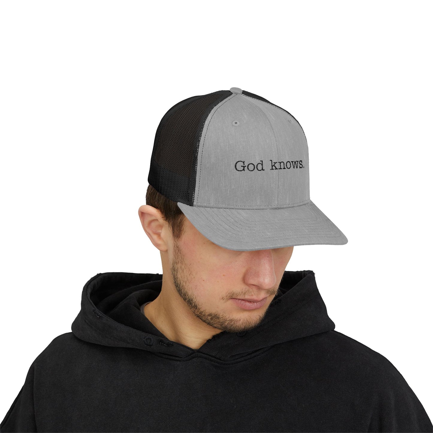 God Knows. Snapback Trucker Cap - "God Knows" - Adjustable & Comfortable