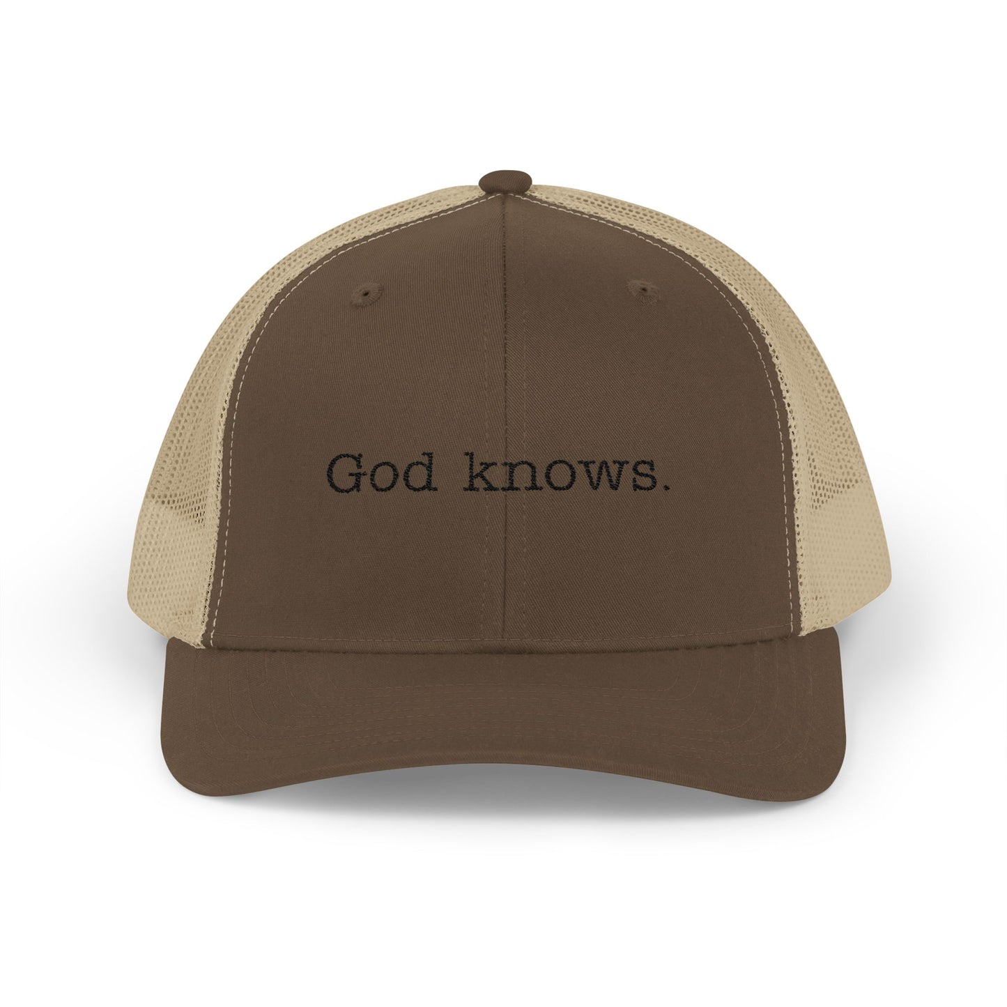 God Knows. Snapback Trucker Cap - "God Knows" - Adjustable & Comfortable