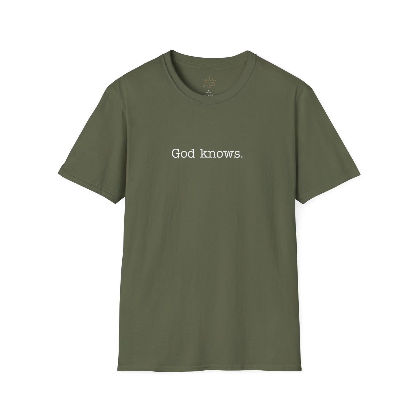 Unisex T-Shirt God Knows Conversation Starter Tee