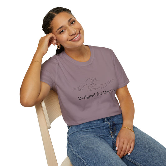 Unisex Softstyle T-Shirt - Designed for Depths Psalms 42:7