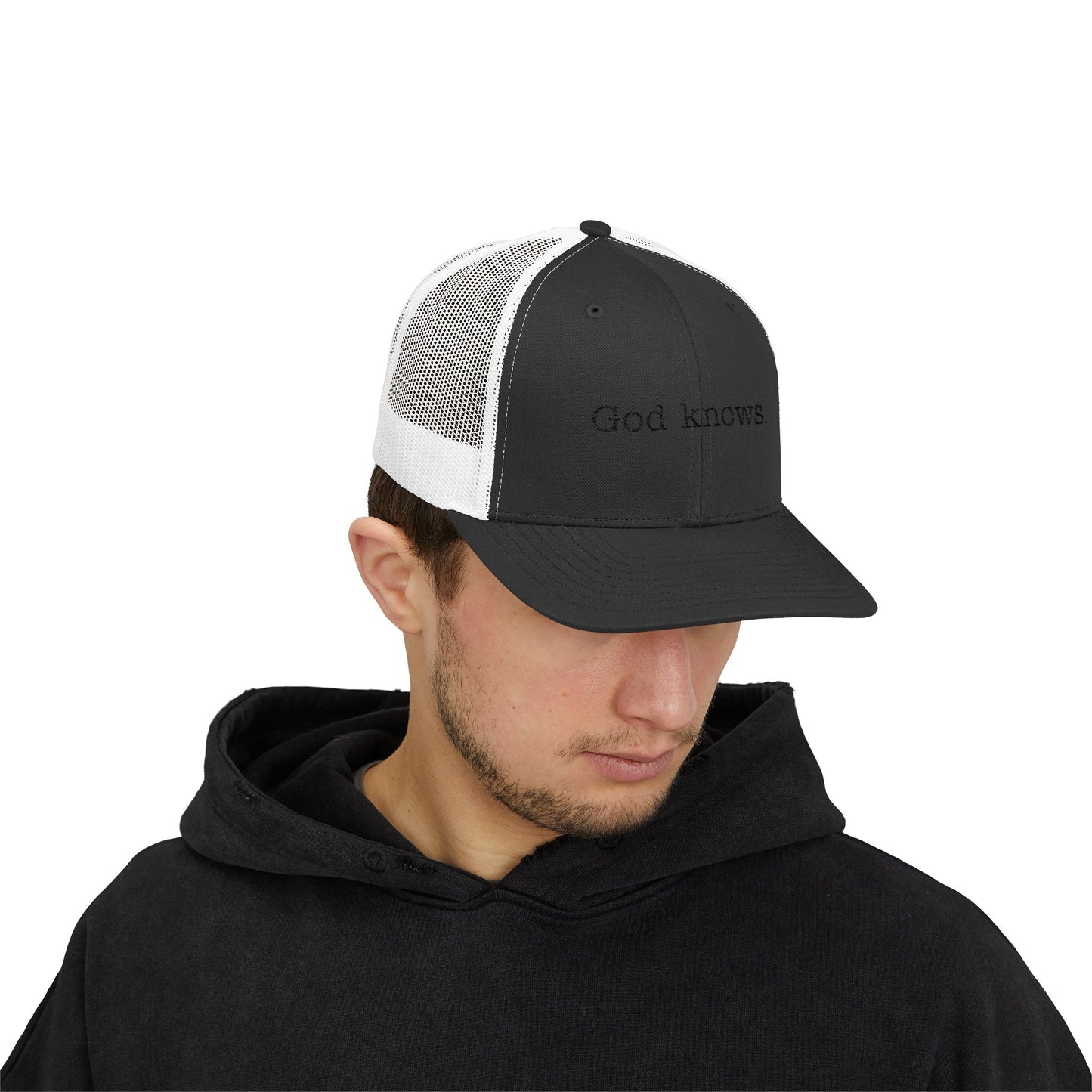 God Knows. Snapback Trucker Cap - "God Knows" - Adjustable & Comfortable