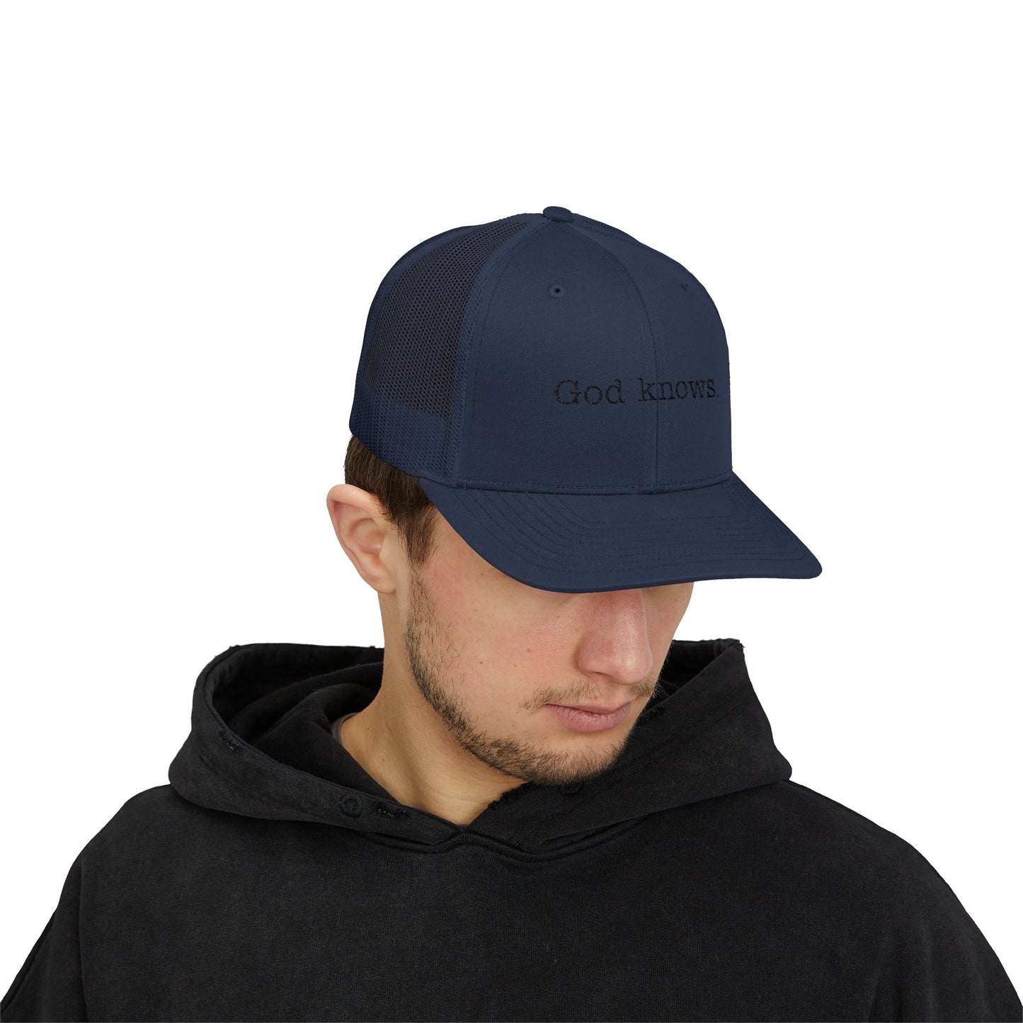 God Knows. Snapback Trucker Cap - "God Knows" - Adjustable & Comfortable