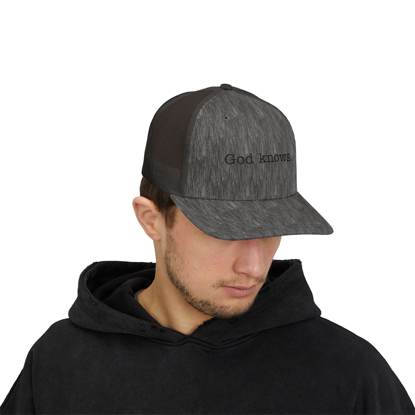 God Knows. Snapback Trucker Cap - "God Knows" - Adjustable & Comfortable