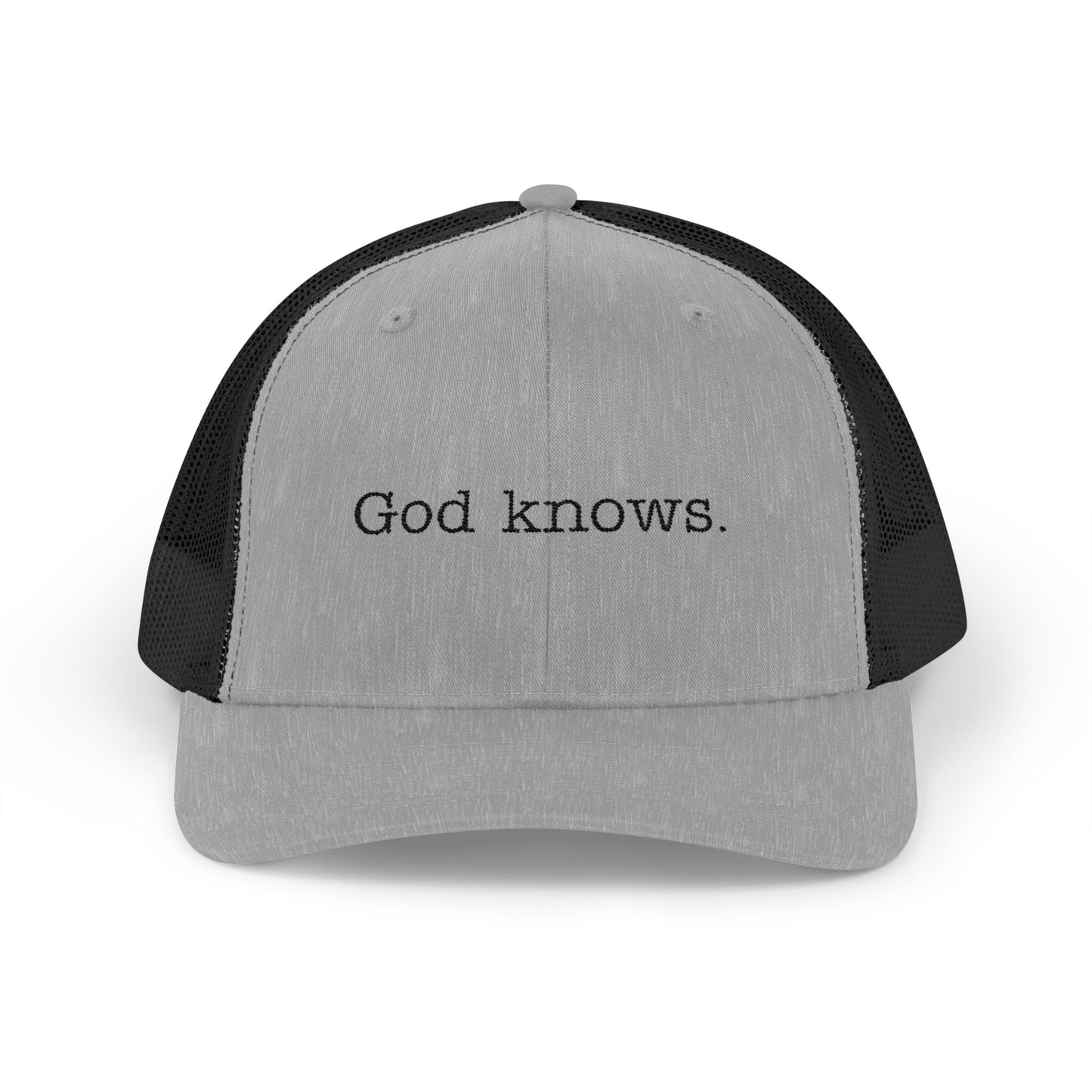 God Knows. Snapback Trucker Cap - "God Knows" - Adjustable & Comfortable