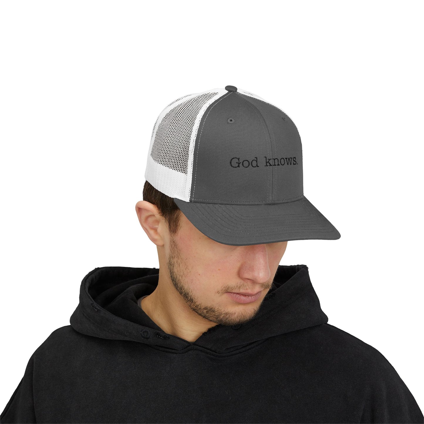 God Knows. Snapback Trucker Cap - "God Knows" - Adjustable & Comfortable