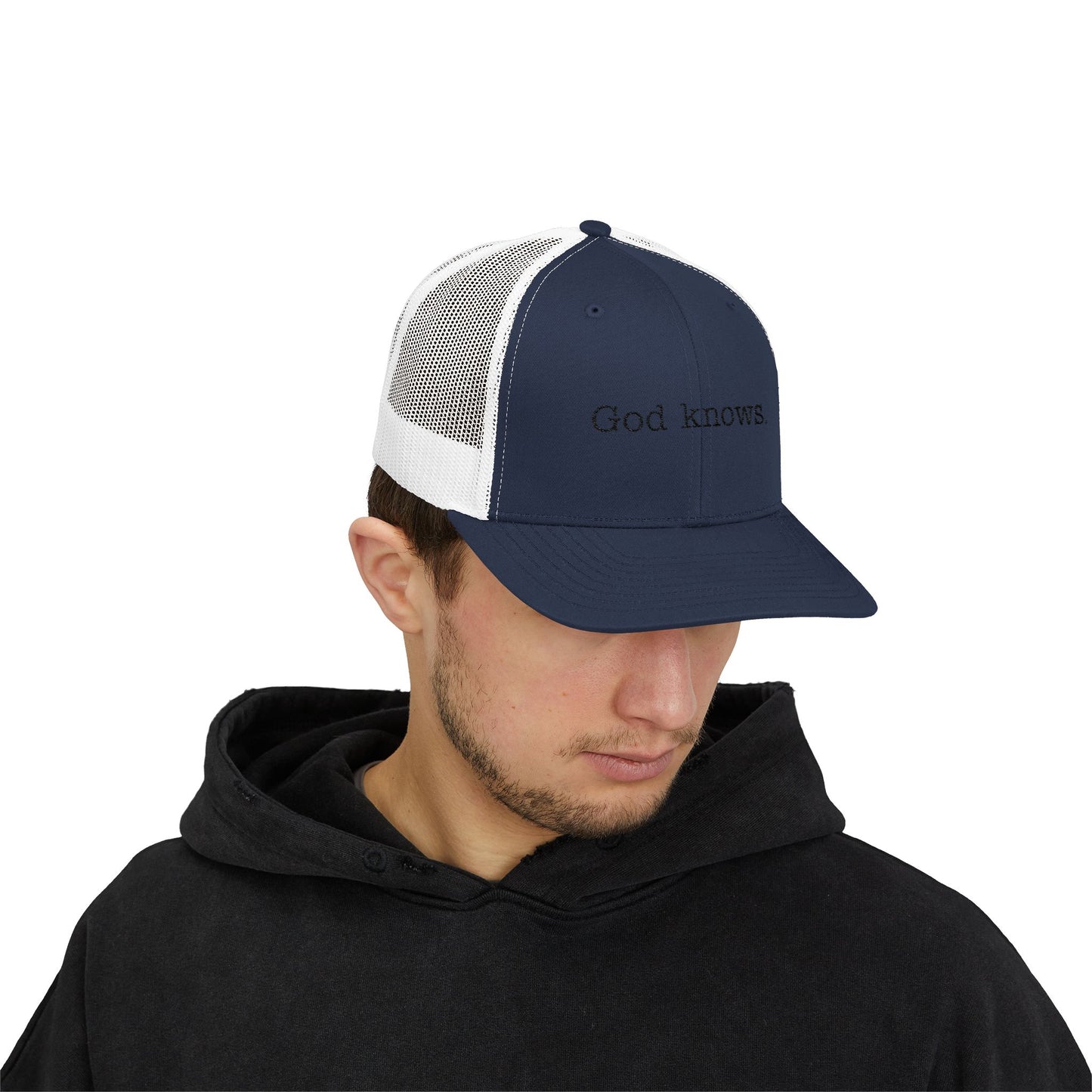 God Knows. Snapback Trucker Cap - "God Knows" - Adjustable & Comfortable