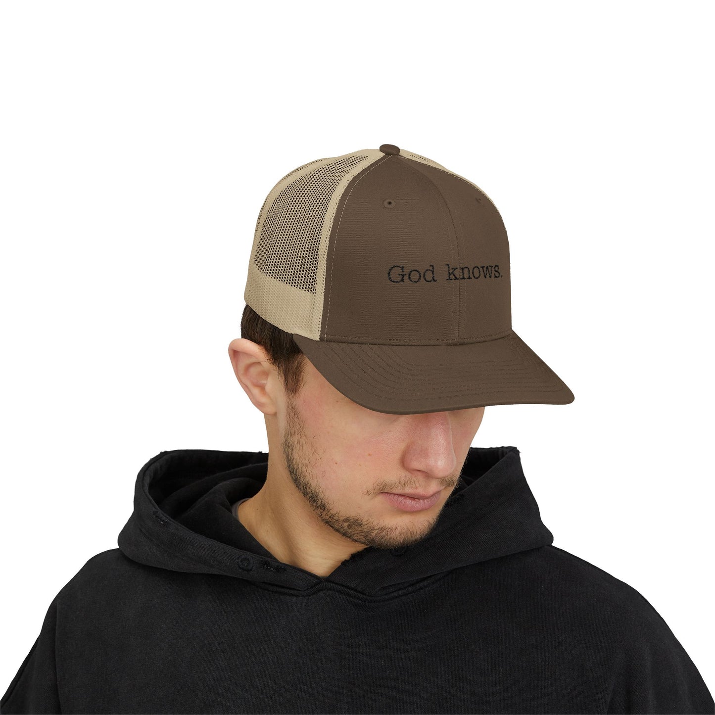 God Knows. Snapback Trucker Cap - "God Knows" - Adjustable & Comfortable