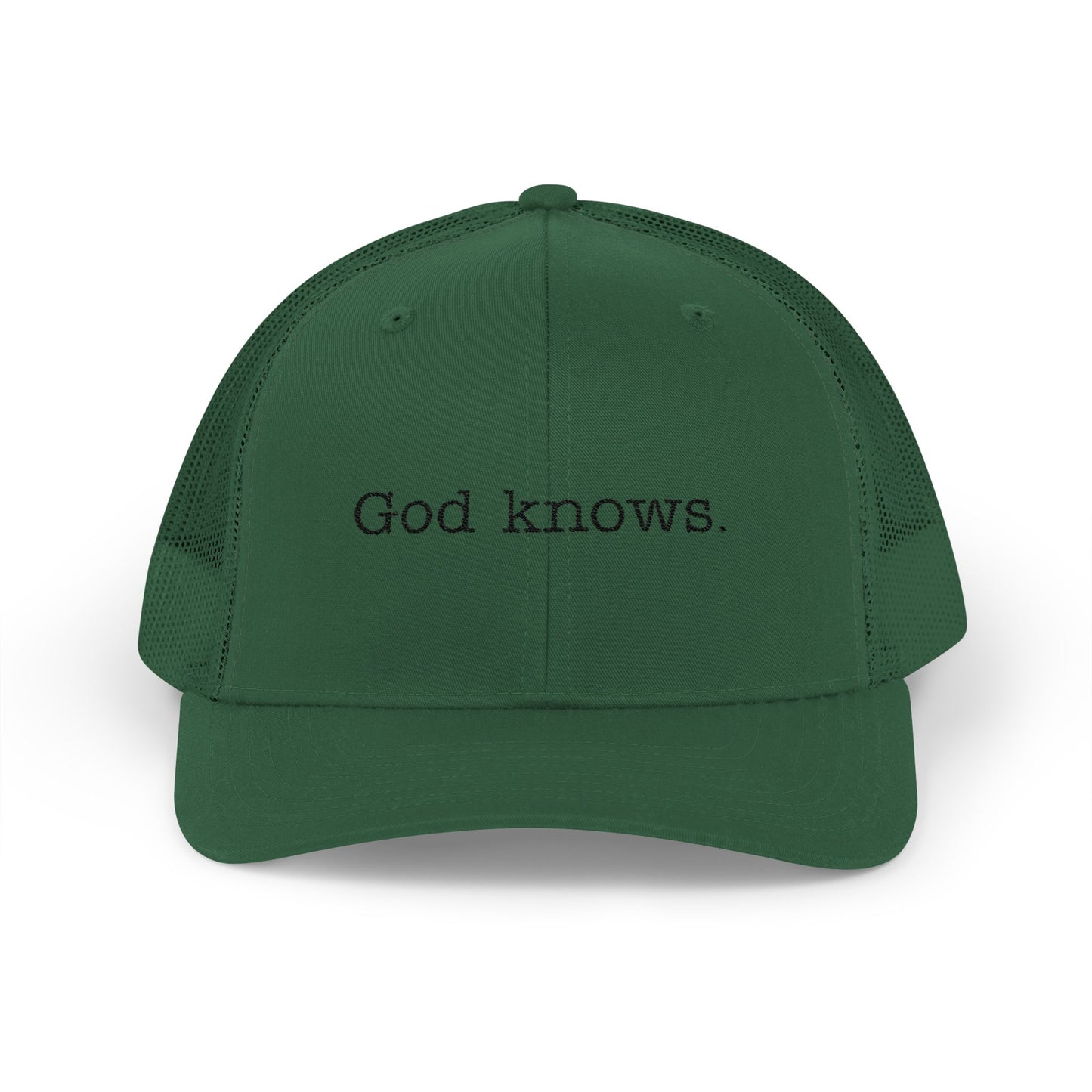 God Knows. Snapback Trucker Cap - "God Knows" - Adjustable & Comfortable