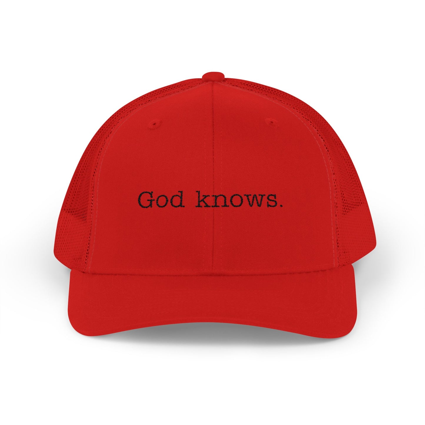 God Knows. Snapback Trucker Cap - "God Knows" - Adjustable & Comfortable